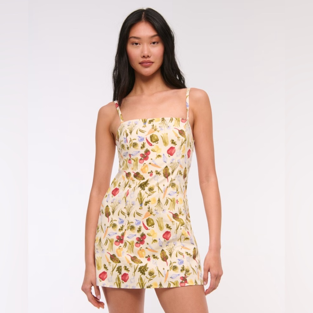Abercrombie & Fitch Bra-Free Romper Skort Dress